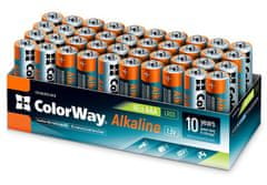 ColorWay alkalická batéria AAA/ 1.5V/ 40ks v balení
