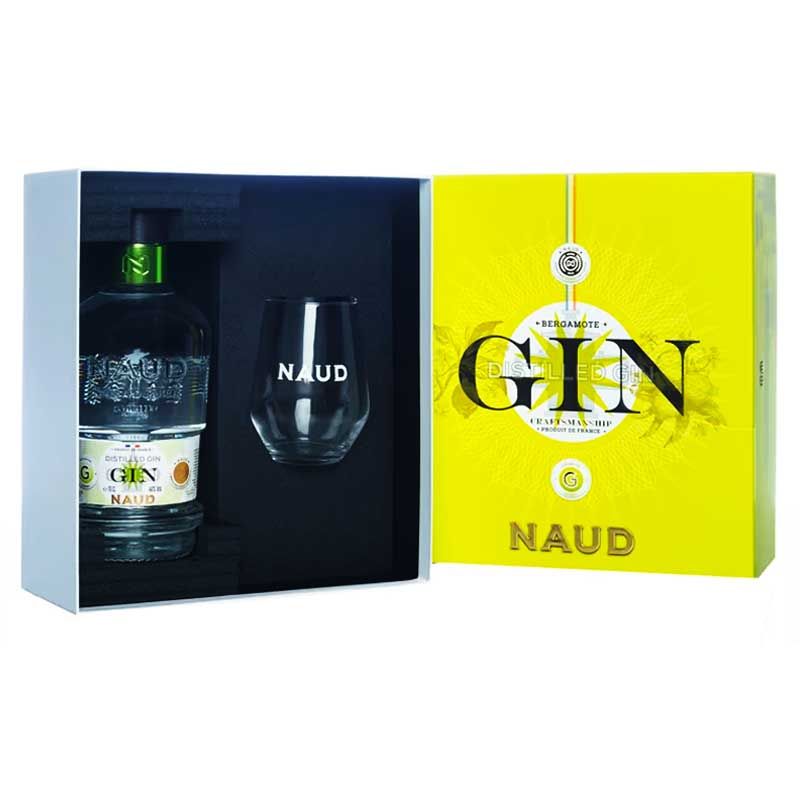 Naud Gin Naud French Gin, darčekový set s pohárom 0,7 l