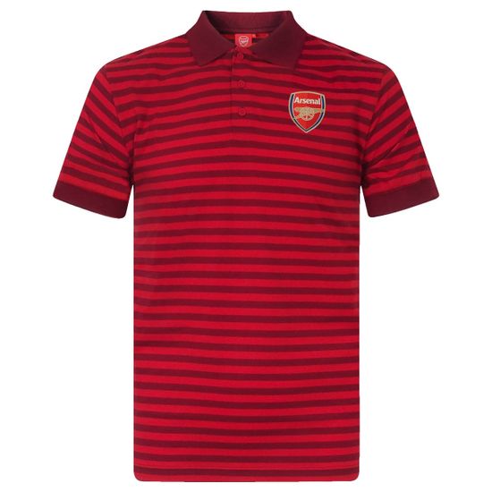 FAN SHOP SLOVAKIA Polo Tričko Arsenal FC, znak, pruhované, poly-bavlna, červená