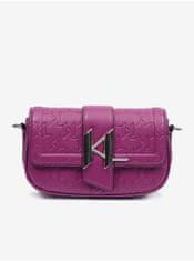Karl Lagerfeld Fialová dámska vzorovaná kabelka KARL LAGERFELD UNI