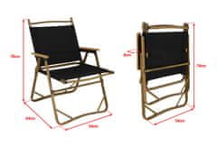 SEFIS Wood kempingová skladacia stolička