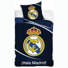 FAN SHOP SLOVAKIA Obliečky Real Madrid FC, Modré, 100% Bavlna, 160x200, 70x80 cm, Zips