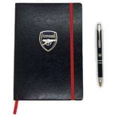FAN SHOP SLOVAKIA Zápisník a Pero Arsenal FC, Čierna sada, A5, oficiálny produkt