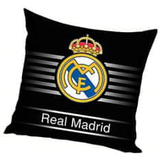 FAN SHOP SLOVAKIA Vankúš Real Madrid FC, Čiernobiely, 40x40 cm, Polyester, Oficiálne