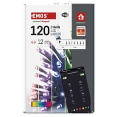 EMOS GoSmart LED vianočná reťaz, 12 m, vonkajšia aj vnútorná, RGB, programy, časovač, wifi