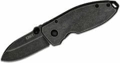 CRKT CR-2490KS SQUID BLACK STONEWASH vreckový nôž 5,4 cm, celooceľový, celočierny