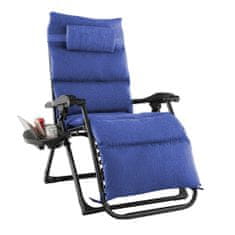 Timeless Tools Polstrovaná stolička zero gravity, rôzne farby- modrá