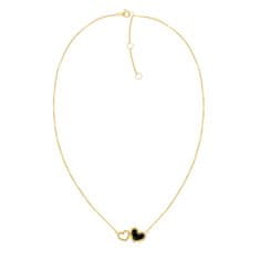 Tommy Hilfiger Pôvabný pozlátený náhrdelník so srdiečkami Enamel Hearts 2780742