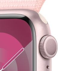 Apple Watch Series 9, 41mm, Pink, Light Pink Sport Loop (MR953QC/A)
