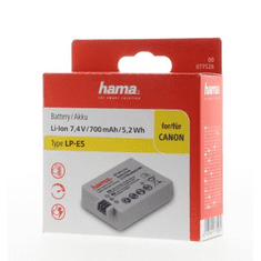 HAMA fotoakumulátor Canon LP-E5, Li-Ion 7,4 V/700 mAh