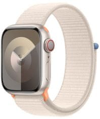 Apple Watch Series 9, Cellular, 41 mm, Starlight, Starlight Sport Loop (MRHQ3QC/A)