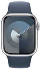 Apple Watch Series 9, Cellular, 41 mm, Silver, Storm Blue Sport Band - S/M (MRHV3QC/A)