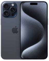 Apple iPhone 15 Pro Max, 512GB, Blue Titanium (MU7F3SX/A) - zánovné