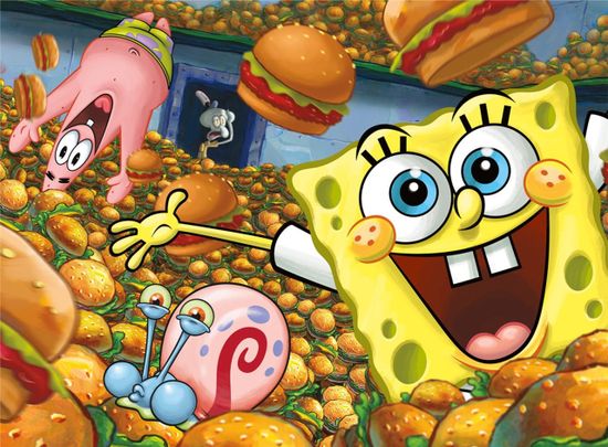 Aquarius Puzzles Puzzle SpongeBob SquarePants: Krabie hambáča 500 dielikov