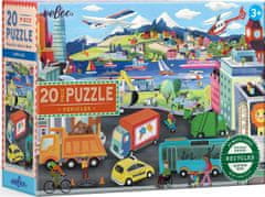 eeBoo Puzzle Dopravné prostriedky 20 dielikov