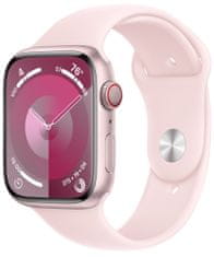 Apple Watch Series 9, Cellular, 45mm, Pink, Light Pink Sport Band - M/L (MRML3QC/A)