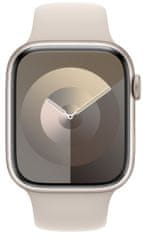 Apple Watch Series 9, Cellular, 45mm, Starlight, Starlight Sport Band - M/L (MRM93QC/A)