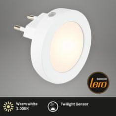BRILONER BRILONER LED senzor nočné svetlo, 6,5 cm, LED modul, 0,5 W, 30lm, biele BRI 2188016