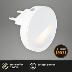 BRILONER BRILONER LED senzor svetlo do zásuvky, 6,5 cm, LED modul, 30lm, biele BRI 2186016