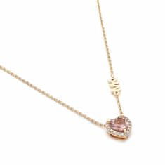 Michael Kors Nežný bronzový náhrdelník so zirkónmi Pavé Heart MKC1520A2791