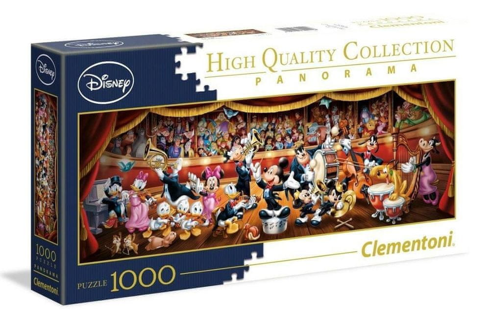 Clementoni Puzzle 1000 dielikov panorama - Disney orchester