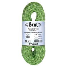 Beal Horolezecké lano Beal Rando 8mm zelená