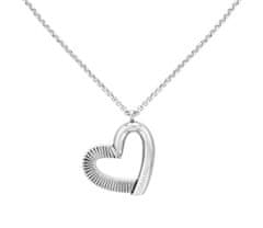 Calvin Klein Slušivý oceľový náhrdelník so srdiečkom Minimalist Hearts 35000384