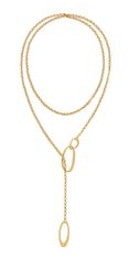 Calvin Klein Dlhý variabilný pozlátený náhrdelník Sculptural 35000442