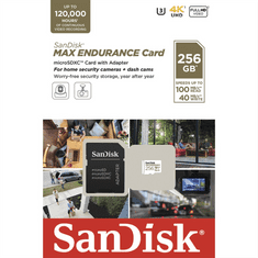 SanDisk MAX ENDURANCE microSDXCCard s adaptérom 256GB