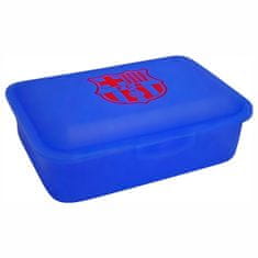 FAN SHOP SLOVAKIA Modrý desiatový box FC Barcelona, kvalitný plast, rozmery 18x12x7 cm