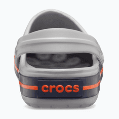 Crocs Crocband Clogs Unisex, 37-38 EU, M5W7, Dreváky, Šlapky, Papuče, Light Grey/Navy, Sivá, 11016-01U