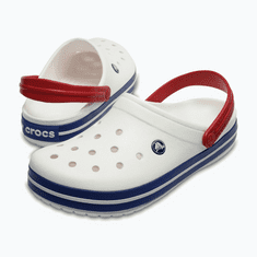 Crocs Crocband Clogs Unisex, 36-37 EU, M4W6, Dreváky, Šlapky, Papuče, White/Blue Jean, Biela, 11016-11I