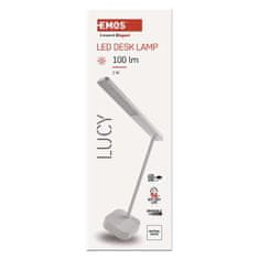 EMOS LED stolná lampa LUCY, dobíjacia
