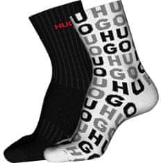 Hugo Boss 2 PACK - pánske ponožky HUGO 50501958-100 (Veľkosť 43-46)