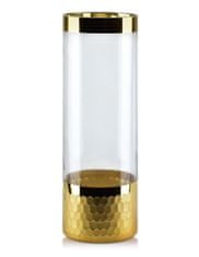 Mondex Sklenená váza Serenite 29,8 cm číra/zlatá