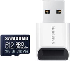 SAMSUNG PRO Ultimate UHS-I U3 (Class 10) SDXC 512GB + USB adaptér (MB-MY512SB/WW)