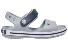 Crocs Crocband Sandals pre deti, 22-23 EU, C6, Sandále, Šlapky, Papuče, Light Grey/Navy, Sivá, 12856-01U