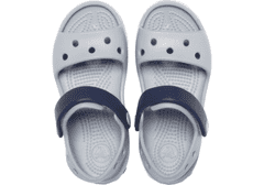 Crocs Crocband Sandals pre deti, 28-29 EU, C11, Sandále, Šlapky, Papuče, Light Grey/Navy, Sivá, 12856-01U