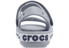 Crocs Crocband Sandals pre deti, 24-25 EU, C8, Sandále, Šlapky, Papuče, Light Grey/Navy, Sivá, 12856-01U