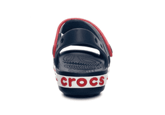 Crocs Crocband Sandals pre deti, 34-35 EU, J3, Sandále, Šlapky, Papuče, Navy/Red, Modrá, 12856-485