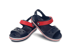 Crocs Crocband Sandals pre deti, 27-28 EU, C10, Sandále, Šlapky, Papuče, Navy/Red, Modrá, 12856-485