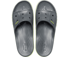 Crocs Bayaband Slides pre mužov, 48-49 EU, M13, Šlapky, Sandále, Papuče, Slate Grey/Lime Punch, Sivá, 205392-0GX
