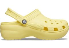 Crocs Classic Platform Clogs pre ženy, 41-42 EU, W10, Dreváky, Šlapky, Papuče, Banana, Žltá, 206750-7HD