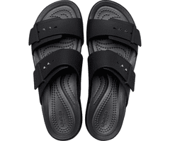 Crocs Brooklyn Buckle Low Wedge Sandals pre ženy, 42-43 EU, W11, Sandále, Šlapky, Papuče, Black, Čierna, 207431-001