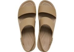 Crocs Brooklyn Low Wedge Sandals pre ženy, 41-42 EU, W10, Sandále, Šlapky, Papuče, Khaki/Bone, Hnedá, 206453-2YI