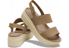 Crocs Brooklyn Low Wedge Sandals pre ženy, 36-37 EU, W6, Sandále, Šlapky, Papuče, Khaki/Bone, Hnedá, 206453-2YI