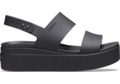 Crocs Brooklyn Low Wedge Sandals pre ženy, 38-39 EU, W8, Sandále, Šlapky, Papuče, Black/Black, Čierna, 206453-060