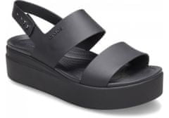 Crocs Brooklyn Low Wedge Sandals pre ženy, 37-38 EU, W7, Sandále, Šlapky, Papuče, Black/Black, Čierna, 206453-060