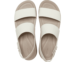 Crocs Brooklyn Low Wedge Sandals pre ženy, 38-39 EU, W8, Sandále, Šlapky, Papuče, Oyster, Béžová, 206453-159
