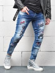 Sernes Pánske džínsové nohavice Rose Tattoo jeansová 34